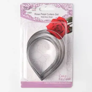 4 pcs Rose petal Flower cutter set