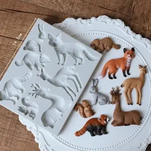 Woodland animal silicone mould