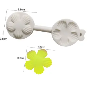 Flower Double sided petal Veiner Cake Fondant Silicone Mould Style 4
