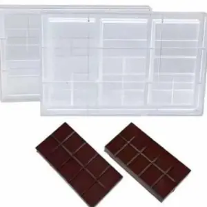 Polycarbonate Deep Kunafa Chocolate Bar Mould 6x3 Inch for Dubai Chocolate Bars