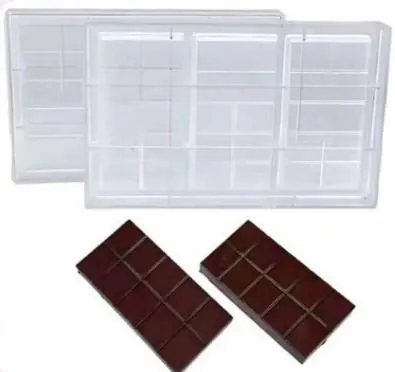 Polycarbonate Deep Kunafa Chocolate Bar Mould 6x3 Inch for Dubai Chocolate Bars