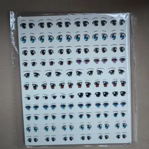 3D Eyes Stickers for Face Moulds | Self-Adhesive Doll Eyes Decals for Fondant
