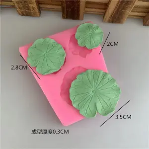 3 Cavity Lotus Pond Silicone Mould for Fondant, Chocolate & Cake Decoration