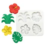 Tropical Flower Silicone Mould Set for Fondant, Chocolate & Cake Decoration