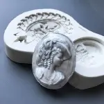 Vintage Lady Portrait Frame Silicone Mould for Fondant, Chocolate & Cake Decoration