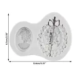 Vintage Lady Portrait Frame Silicone Mould for Fondant, Chocolate & Cake Decoration