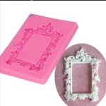 Vintage Rectangle Frame Silicone Mould for Fondant, Chocolate & Cake Decoration