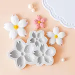 3 Cavity Sakura Flower Silicone Mould for Fondant, Chocolate & Cake Decoration