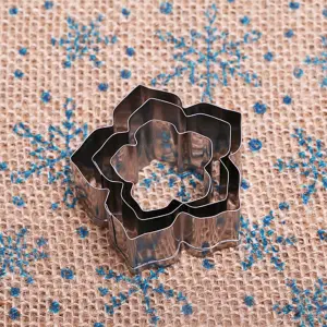 3 Pcs Petunia Flower Stainless Steel Cutter Set for Fondant & Gumpaste