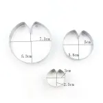 3 Pcs Lotus Leaf Cutter Set for Fondant & Gumpaste Flower Making