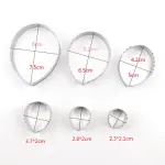 6 Pcs Rose Leaf Cutter Set for Fondant & Gumpaste Flower Making