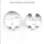 3 Pcs Sweet Pea Flower Cutter Set for Fondant & Gumpaste Flower Making