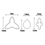 3 Pcs Moth Orchid Flower Cutter Set for Fondant & Gumpaste Flower Making