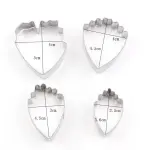 4 Pcs Peony Petal Cutter Set for Fondant & Gumpaste Flower Making