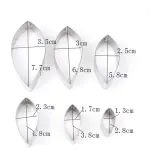 6 Pcs Dahlia Flower Petal Cutter Set for Fondant & Gumpaste