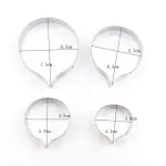 4 Pcs Begonia Tuberous Flower Petal Cutter Set for Fondant & Gumpaste