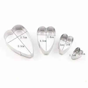 4 Pcs Camellia Flower Petal Cutter Set for Fondant & Gumpaste