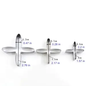 3 Pcs Forsythia Viridissima Flower Petal Cutter Set for Fondant & Gumpaste