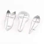 3 Pcs Iris Flower Petal Cutter Set for Fondant & Gumpaste