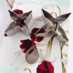 3 Pcs Fuchsia Flower Petal Cutter Set for Fondant & Gumpaste