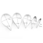 5 Pcs Canna Flower Petal Cutter Set for Fondant & Gumpaste