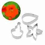 3 Pcs Nasturtium Flower Petal Cutter Set for Fondant & Gumpaste