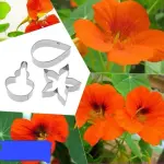 3 Pcs Nasturtium Flower Petal Cutter Set for Fondant & Gumpaste