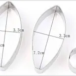 3 Pcs Passion Flower Petal Cutter Set for Fondant & Gumpaste