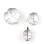 3 Pcs Camellia Flower Petal Cutter Set for Fondant & Gumpaste