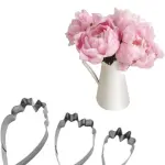 3 Pcs Peony Petal Cutter Set for Fondant & Gumpaste Flower Making