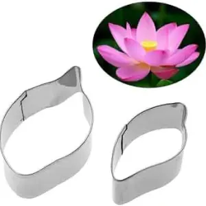 2 Pcs Lotus Petal Cutter Set for Fondant & Gumpaste Flower Making