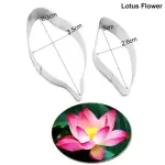 2 Pcs Lotus Petal Cutter Set for Fondant & Gumpaste Flower Making