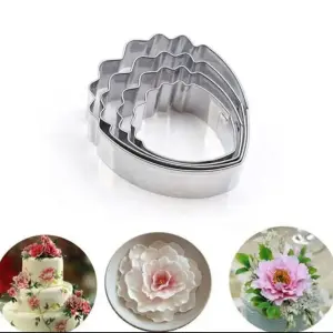 4 Pcs Peony Petal Cutter Set for Fondant & Gumpaste Flower Making