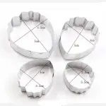 4 Pcs Peony Petal Cutter Set for Fondant & Gumpaste Flower Making