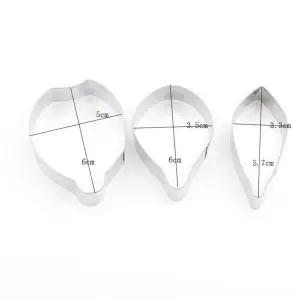 3 Pcs Anemone Petal Flower Cutter Set for Fondant & Gumpaste