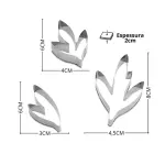 2 Pcs Peony Leaf Cutter Set for Fondant & Gumpaste Flowers