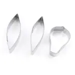 3 Pcs Clematis Petal Flower Cutter Set for Fondant & Gumpaste