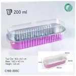 Aluminium Rectangle Bake & Serve Dessert & Cake Moulds with Lid - Pack of 10