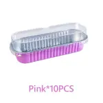 Aluminium Rectangle Bake & Serve Dessert & Cake Moulds with Lid - Pack of 10