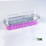 Aluminium Rectangle Bake & Serve Dessert & Cake Moulds with Lid - Pack of 10