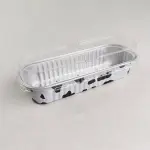 Black & White Aluminium Rectangle Bake & Serve Dessert & Cake Moulds with Lid - Pack of 10