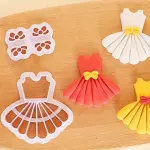 Dress & Bow Girl Fondant Cookie Cutter Set for Cake Decoration