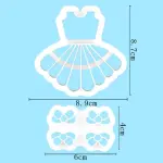 Dress & Bow Girl Fondant Cookie Cutter Set for Cake Decoration