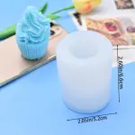 3D Cupcake Silicone Mould Style 2 for Fondant, Candle & Chocolate