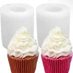 3D Cupcake Silicone Mould Style 2 for Fondant, Candle & Chocolate