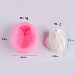 3D Owl Silicone Mould for Fondant, Chocolate, Candle & Soap Making