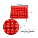 50 Cavity Gummy Bear Silicone Mould for Chocolate, Candy & Fondant