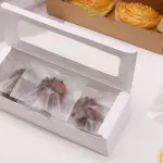10 Pcs Rectangular Pastry Cookie Window Box for Cakes, Cookies & Desserts