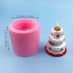 3D Mini Tier Cake Silicone Gum Paste Mould for Fondant, Chocolate & Candle