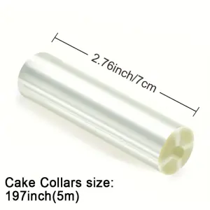 7 cm Clear Acetate Cake Collar Roll for Chocolate, Mousse & Cake Decoration (135g)